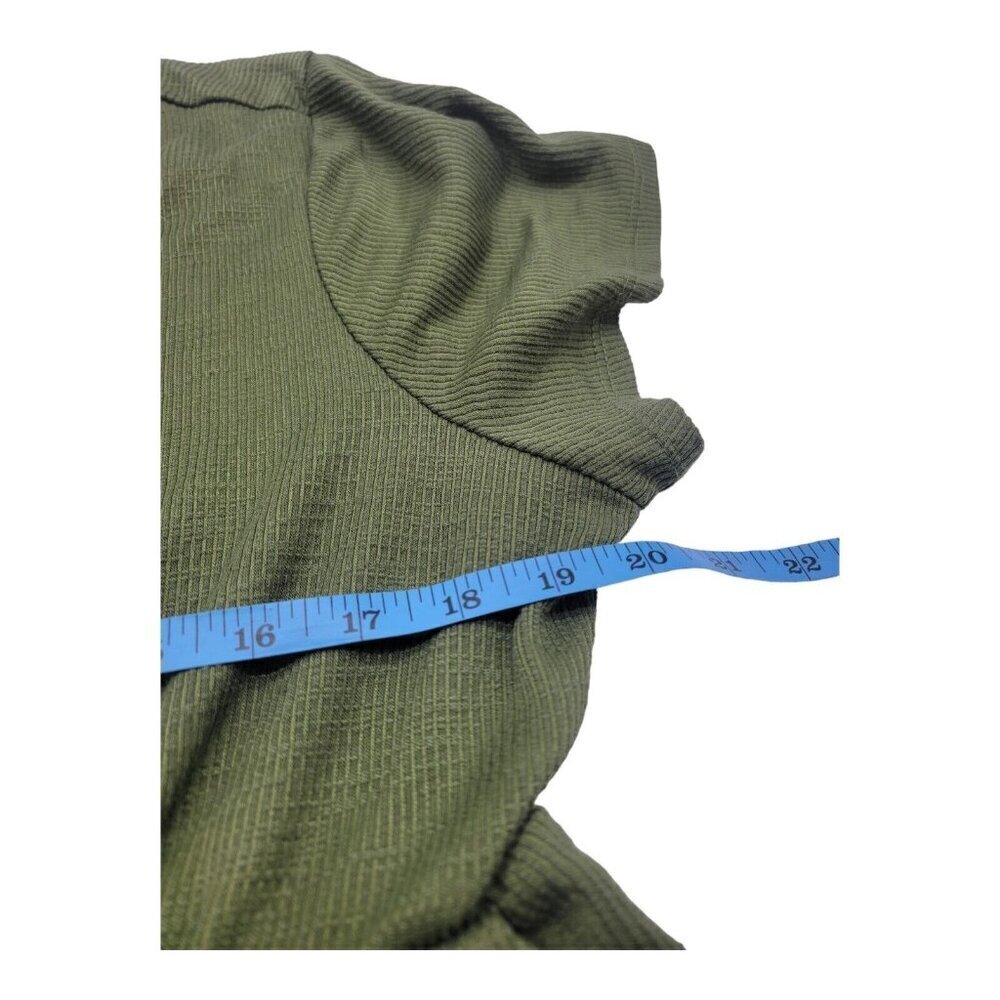 Torrid Dress Womens Size 1 Green Rib Knit Babydoll Skater Vacation Beach Summer - Picture 8 of 8